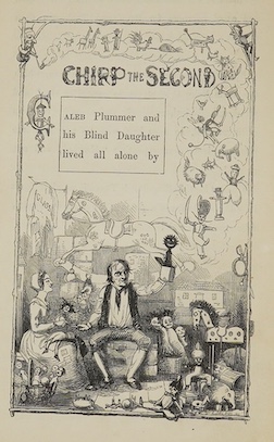 Dickens, Charles - The Cricket on the Hearth. A fairy tale of home. First Edition. engraved pictorial and printed titles, frontis. and 12 text engravings (by Leech, Doyle, Maclise et al); original blind decorated and gil